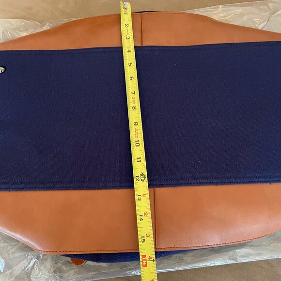 THE JOURNEYMAN BAG CO. Brand New Blue Canvas and Leather Travel Duffle - Picture 15 of 16